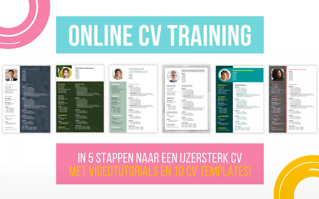 Hoeraaa de online cv training is live!!